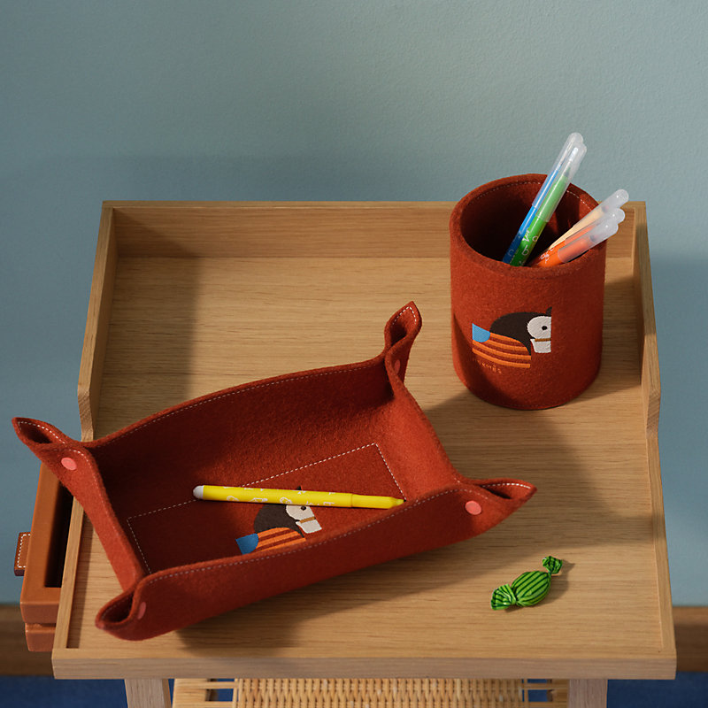 Animaux Blocks pencil holder - Blue | Hermès Mainland China